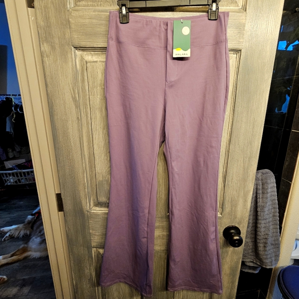 Halara Medium Purple Flared Work Pants